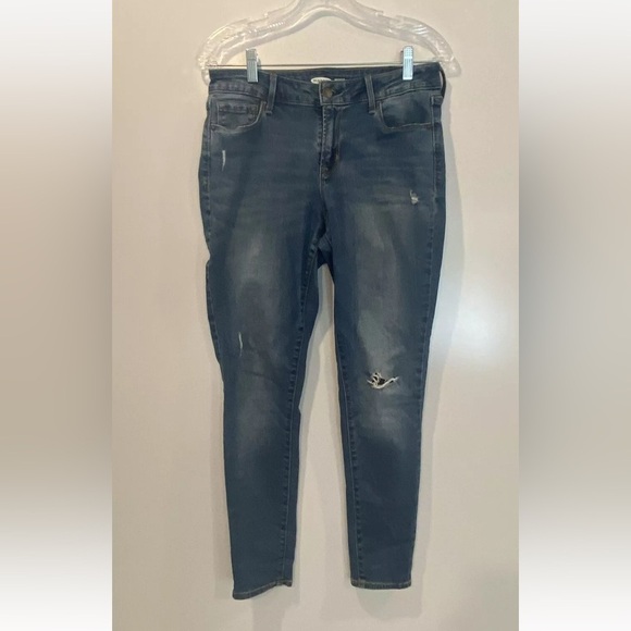Old Navy Rockstar Super Skinny Denim Jeans Distressed Womens Size 6 (212) - Picture 3 of 6